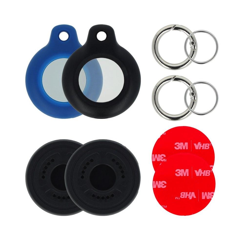 Комплект от 2 броя ключодържатели и 2 броя силиконови кейсове за Apple AirTag - 4smarts AirTag Active Pro Stark Mount Set 4 Pieces | JAR Computers Комплект от 2 броя ключодържатели и 2 броя силиконови кейсове за Apple AirTag - 4smarts AirTag Active Pro Stark Mount Set 4 Pieces