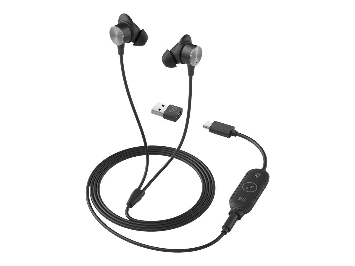 Logitech Zone Wired Earbuds UC - GRAPHITE - EMEA | JAR Computers Logitech Zone Wired Earbuds UC - GRAPHITE - EMEA