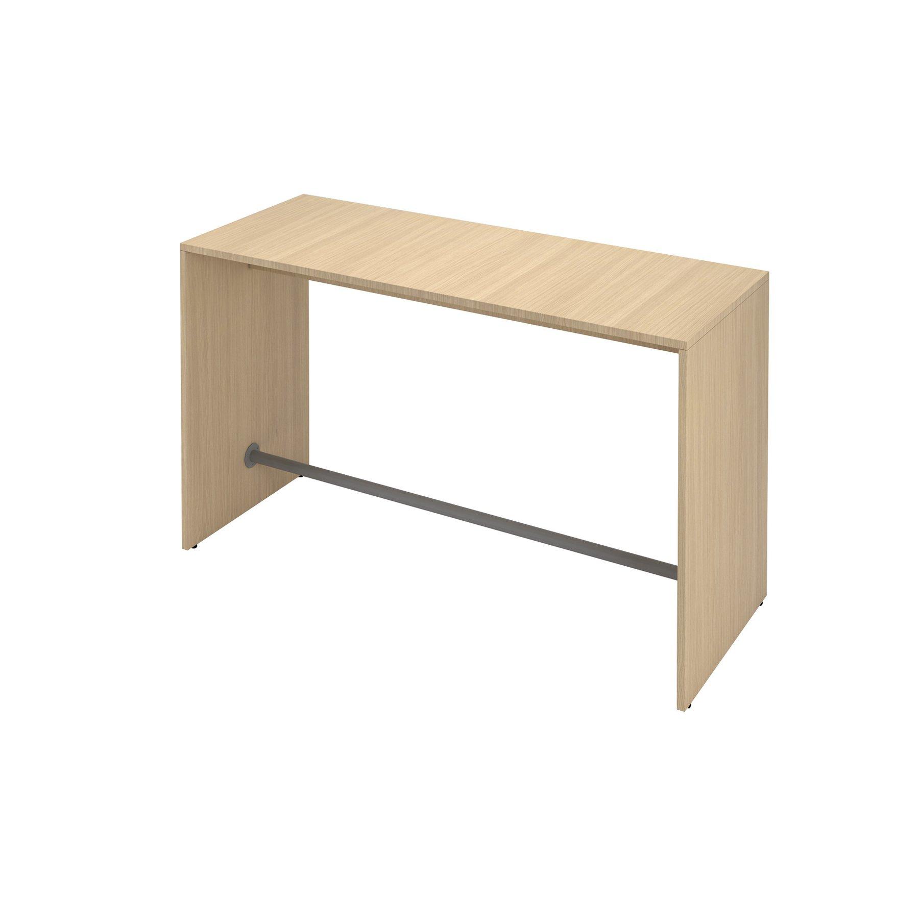 Narbutas Висока маса Light, 1800x700x1050 mm, меламин избелен дъб, сив метал