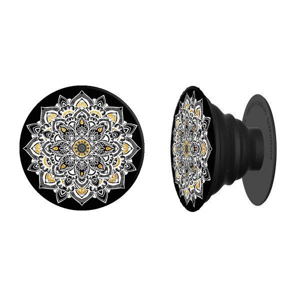Поставка и аксесоар против изпускане на вашия смартфон - Popsockets Golden Lace (черен-жълт) | JAR Computers Поставка и аксесоар против изпускане на вашия смартфон - Popsockets Golden Lace (черен-жълт)
