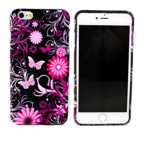 Силиконов калъф за iPhone 6, iPhone 6S - Butterfly Flowers TPU Case | JAR Computers Силиконов калъф за iPhone 6, iPhone 6S - Butterfly Flowers TPU Case