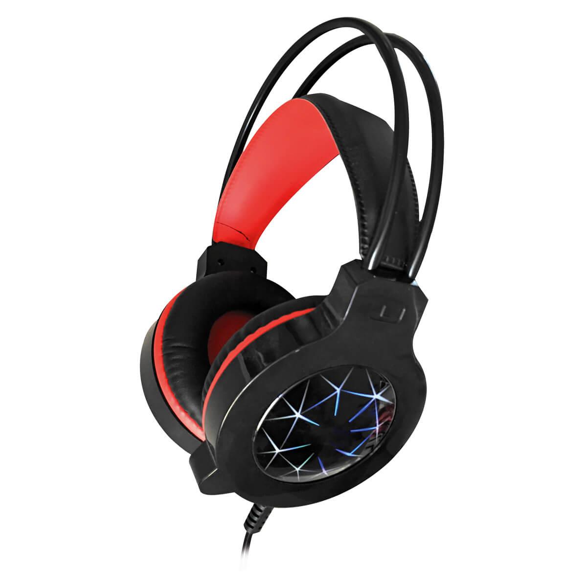 Varr Over-Ear Gaming Headset VH6010B - геймърски слушалки с микрофон и LED подсветка (черен-червен)
