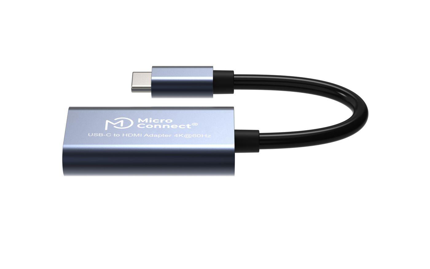 АДАПТЕР MICROCONNECT USB-C to HDMI Slim 4K60Hz - 0.15 m - Black - PN USB3.1CHDMI-S | JAR Computers АДАПТЕР MICROCONNECT USB-C to HDMI Slim 4K60Hz - 0.15 m - Black - PN USB3.1CHDMI-S