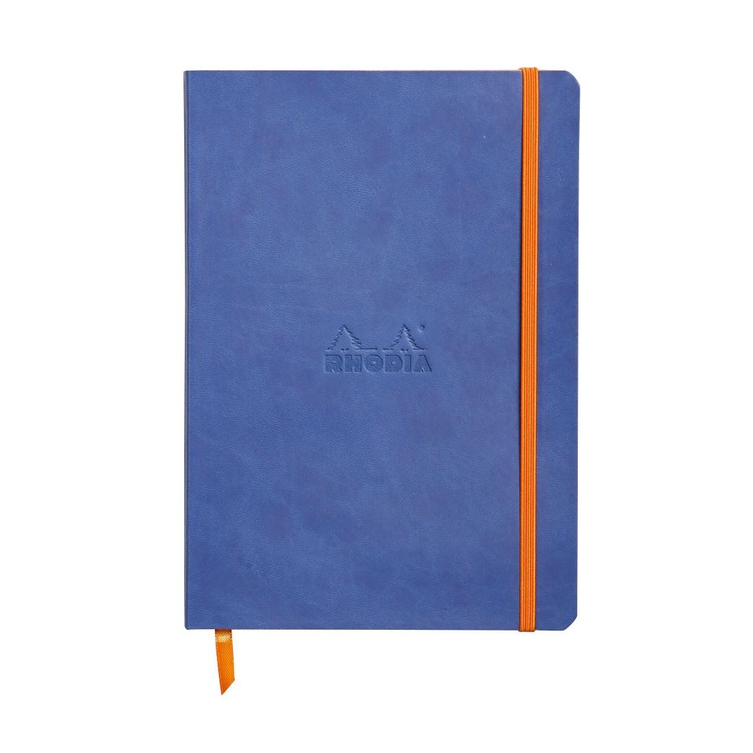 Бележник RHODIA Rhodiarama, A5, 80 л., редове, хартия шамоа 90 г, меки PU корици, сапфиреносин | JAR Computers Бележник RHODIA Rhodiarama, A5, 80 л., редове, хартия шамоа 90 г, меки PU корици, сапфиреносин