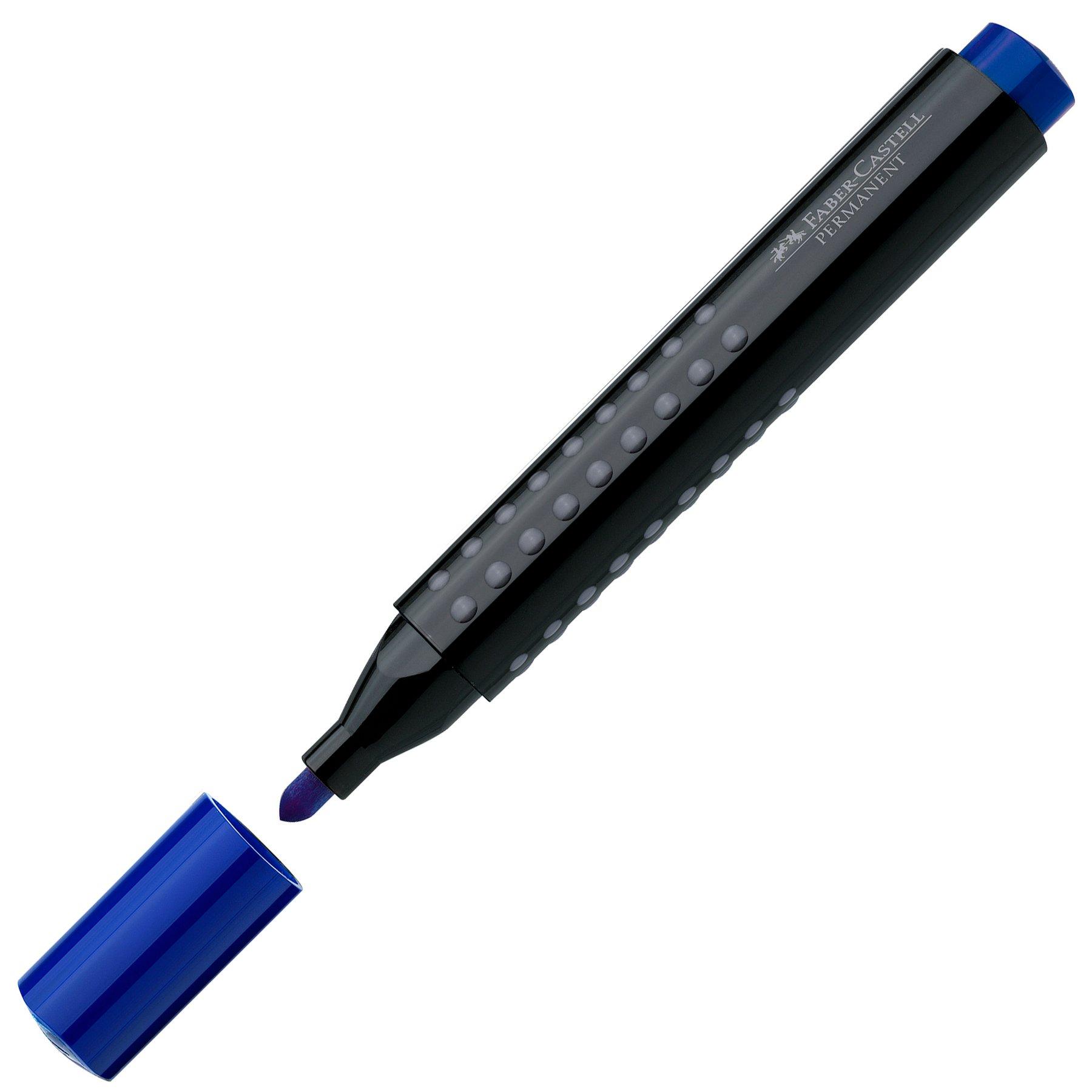 Faber-Castell Перманентен маркер Grip 1504, объл, син