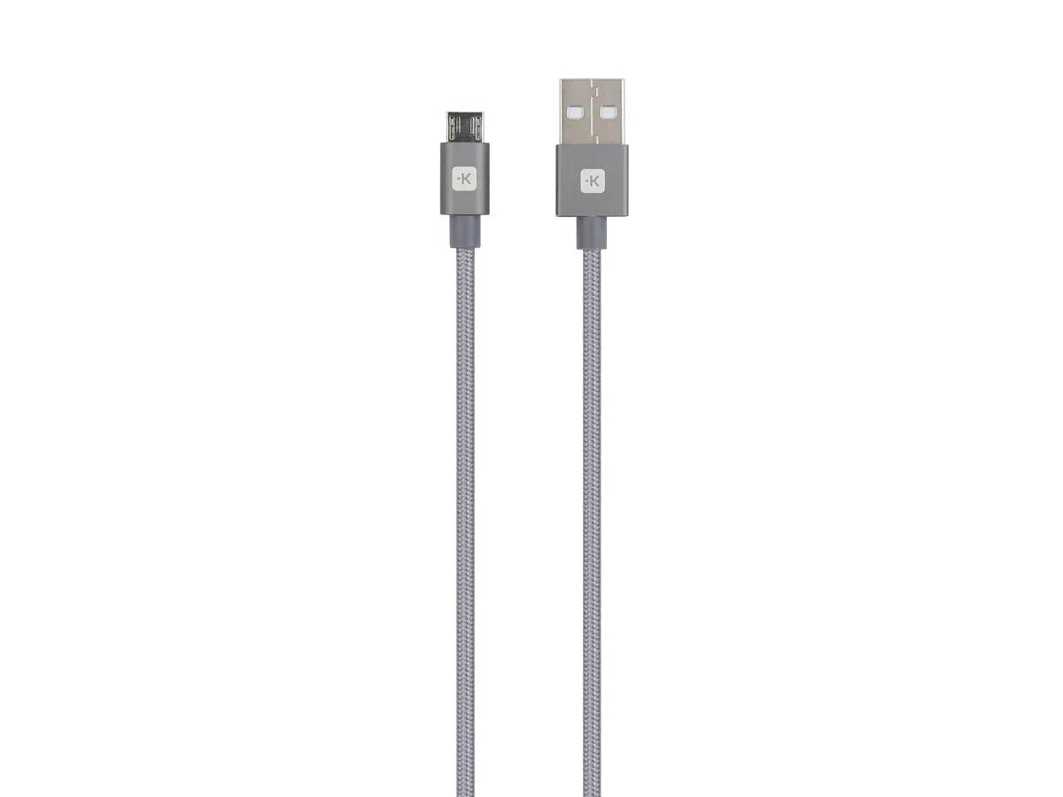 Кабел Skross, USB-A - microUSB, Метална оплетка, 1.20 м, Сив | JAR Computers Кабел Skross, USB-A - microUSB, Метална оплетка, 1.20 м, Сив
