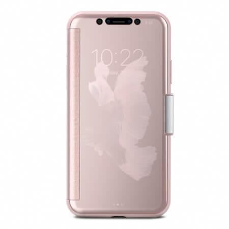 Калъф през който виждате информация от дисплея за iPhone XS, iPhone X (розов) - Moshi StealthCover | JAR Computers Калъф през който виждате информация от дисплея за iPhone XS, iPhone X (розов) - Moshi StealthCover