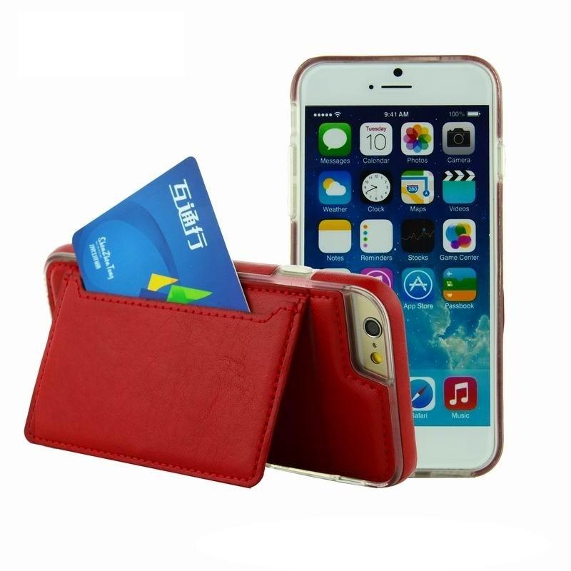 Кожен кейс с поставка и джоб за карта за iPhone 6S, iPhone 6 - TIPX Ecoly Leather Case (червен) | JAR Computers Кожен кейс с поставка и джоб за карта за iPhone 6S, iPhone 6 - TIPX Ecoly Leather Case (червен)