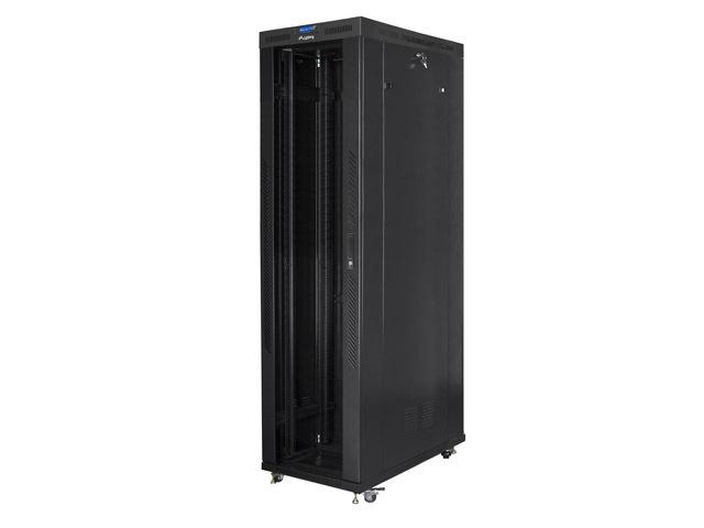 Lanberg rack cabinet 19" free-standing 47U/800x1200 (flat pack) with glass door lcd black v2