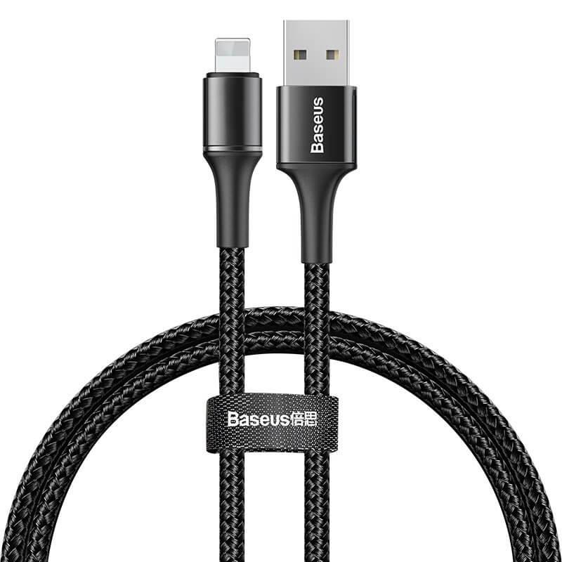 Lightning USB кабел за Apple устройства с Lightning порт (100 см) - Baseus Halo USB Lightning Cable (CALGH-B01) (черен) | JAR Computers Lightning USB кабел за Apple устройства с Lightning порт (100 см) - Baseus Halo USB Lightning Cable (CALGH-B01) (черен)
