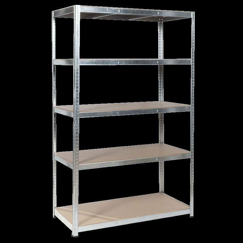 Метален стелаж Carmen CR-1012 E - 180х120х60 см, до 250 кг на рафт - цинк
