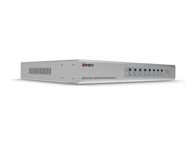 Мрежов комутатор Lindy - KVM switch - 8 ports - rack-mountable
