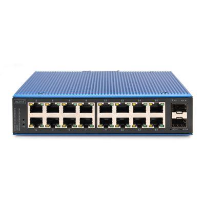 Мрежов суич DIGITUS Industrial Ethernet Switch - 18 Ports - 16x Base-Tx (10/100/1000) - 2x SFP | JAR Computers Мрежов суич DIGITUS Industrial Ethernet Switch - 18 Ports - 16x Base-Tx (10/100/1000) - 2x SFP