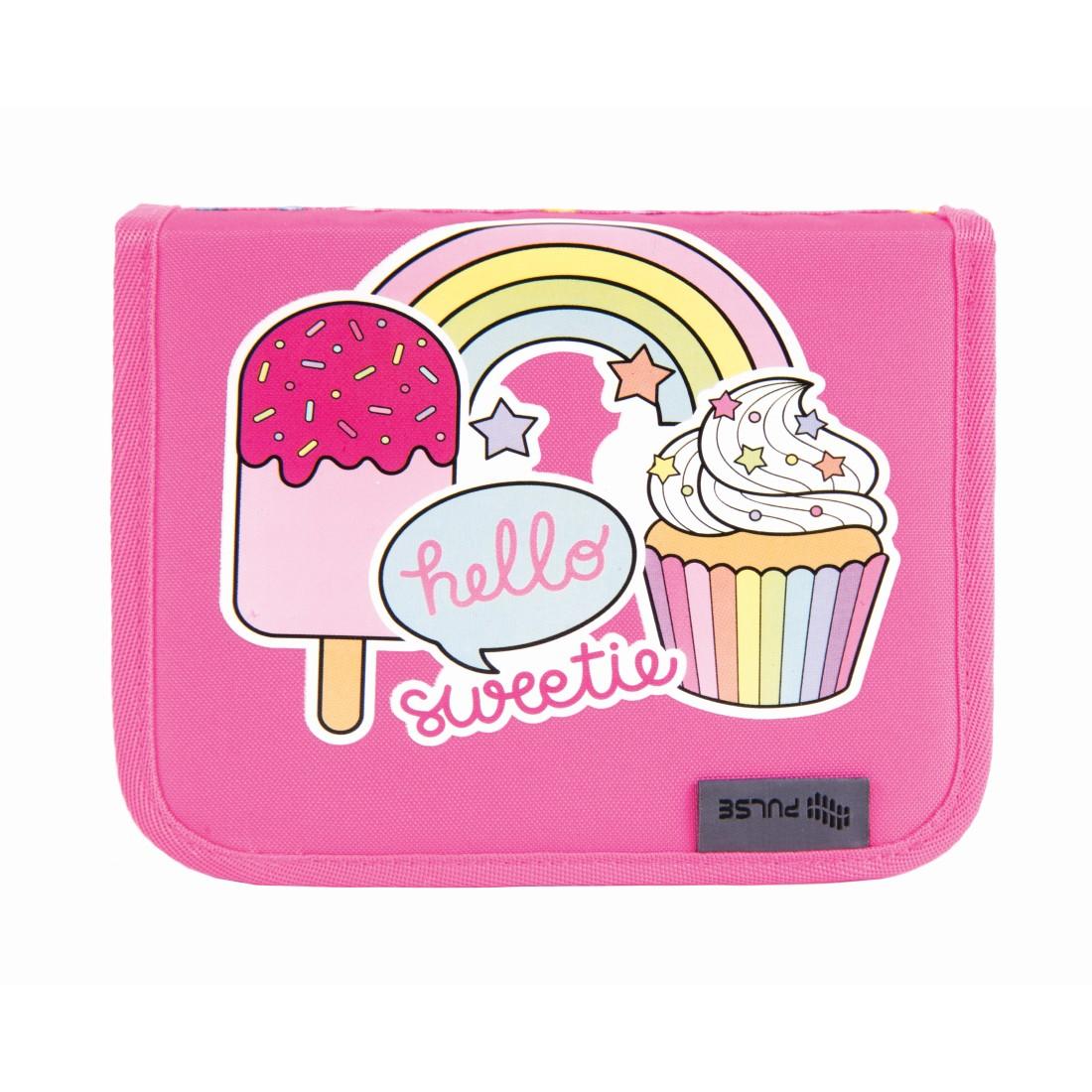 Несесер без пълнеж PULSE Hello Sweetie едно отделение и два капака, розов | JAR Computers Несесер без пълнеж PULSE Hello Sweetie едно отделение и два капака, розов