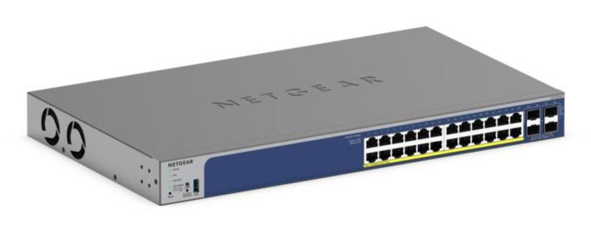 NETGEAR 28-Port PoE Gigabit/10G Stackable Smart Switch (GS728TXP) | JAR Computers NETGEAR 28-Port PoE Gigabit/10G Stackable Smart Switch (GS728TXP)