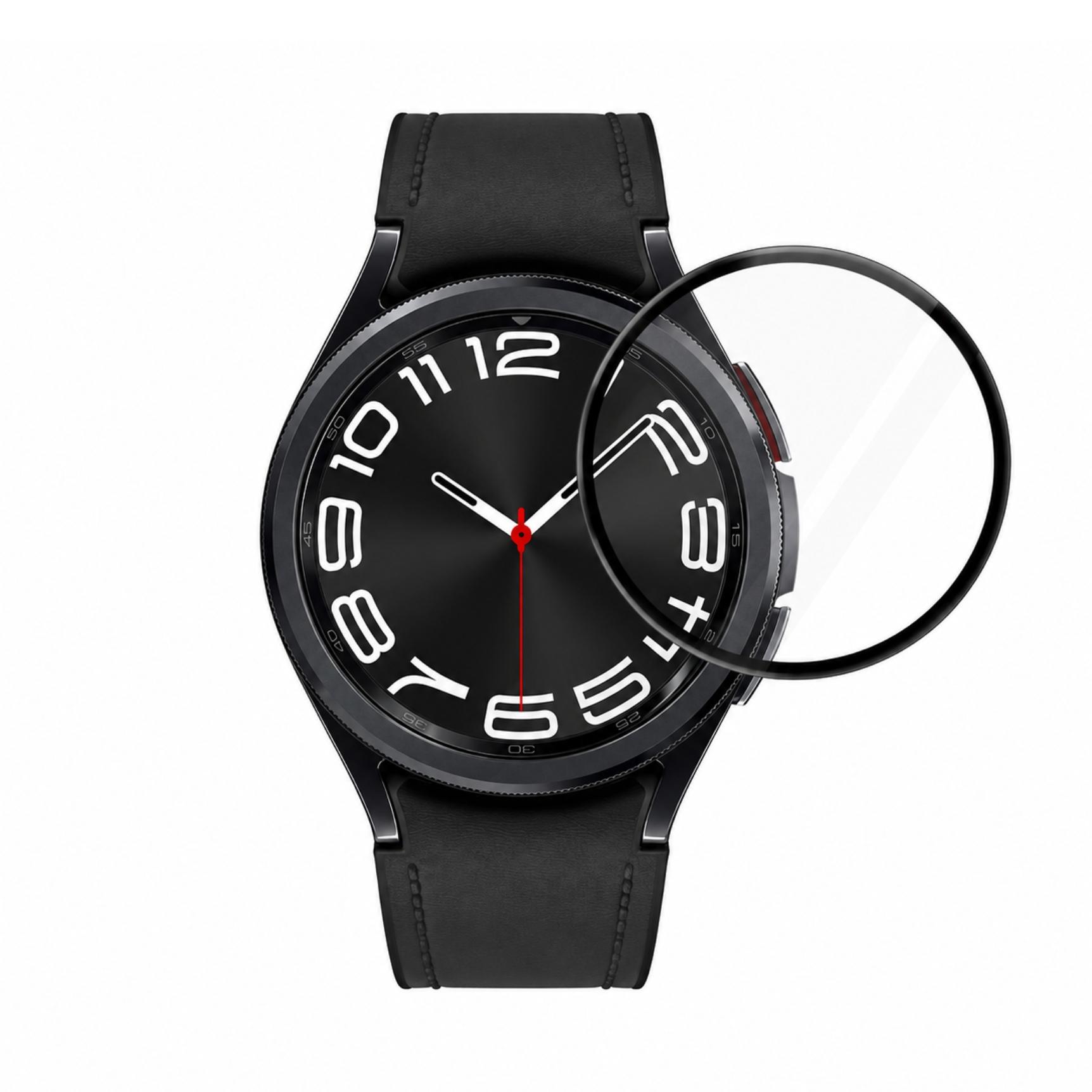 3D Tempered Pet Glass Samsung Watch 6 Classic, 47mm /черно/ | JAR Computers 3D Tempered Pet Glass Samsung Watch 6 Classic, 47mm /черно/