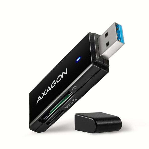Cardreader USB3-A, SD/Micro SD, AXAGON CRE-S2N | JAR Computers Cardreader USB3-A, SD/Micro SD, AXAGON CRE-S2N