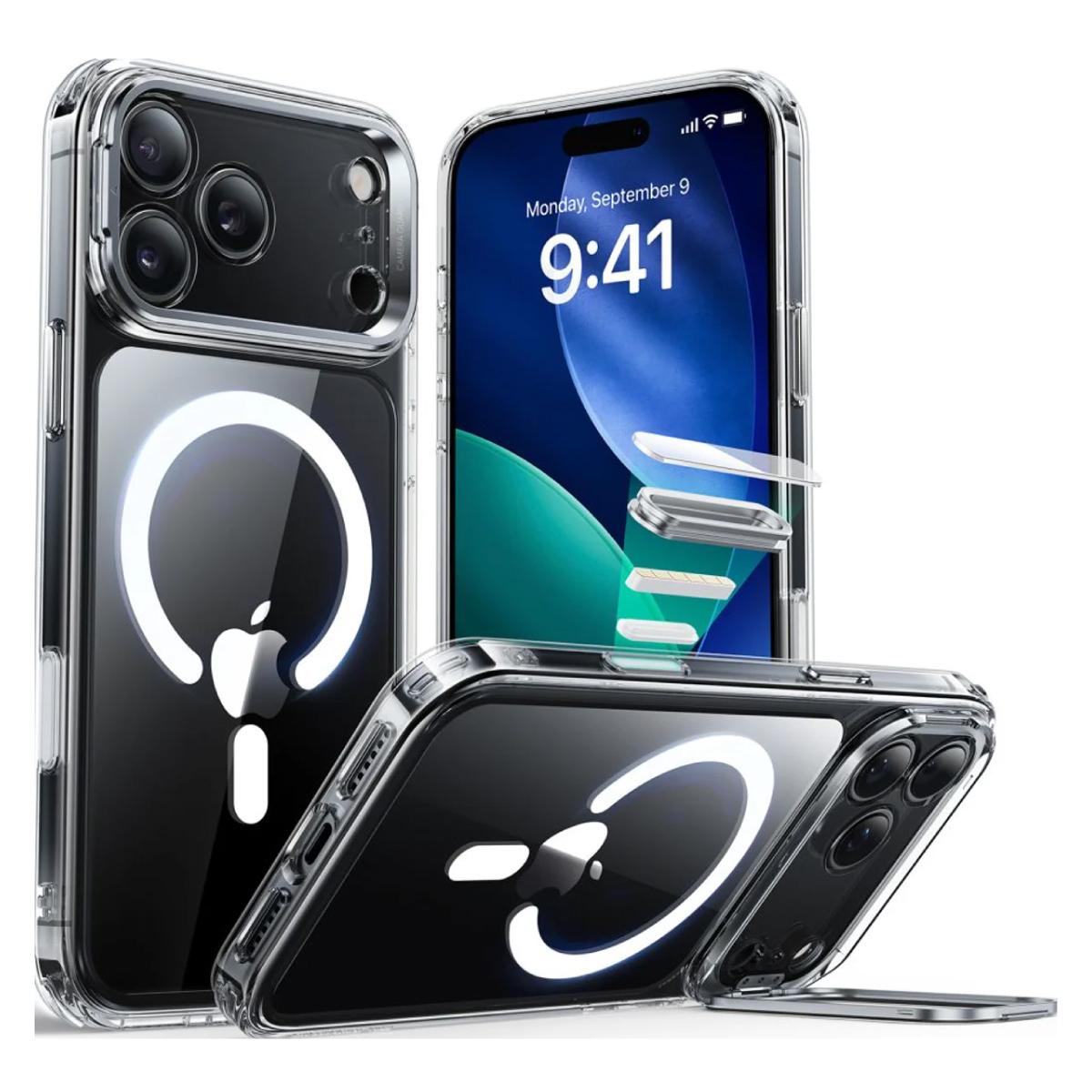 ESR Калъф Classic Hybrid iPhone 17 Pro Max, MagSafe + Camera control cover + стойка /прозрачен/ | JAR Computers ESR Калъф Classic Hybrid iPhone 17 Pro Max, MagSafe + Camera control cover + стойка /прозрачен/