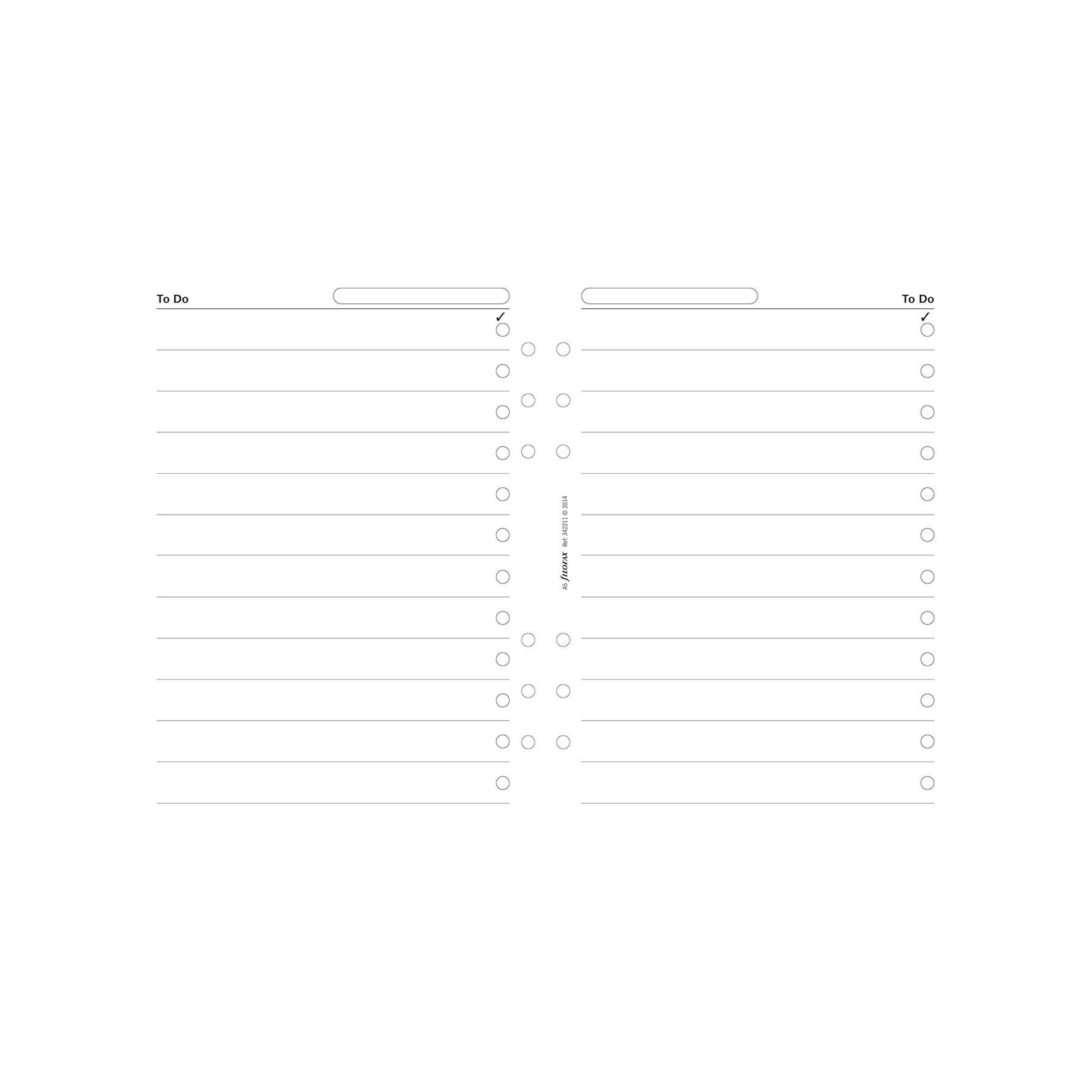Filofax Пълнител за органайзер To Do, A5, 25 листа | JAR Computers Filofax Пълнител за органайзер To Do, A5, 25 листа