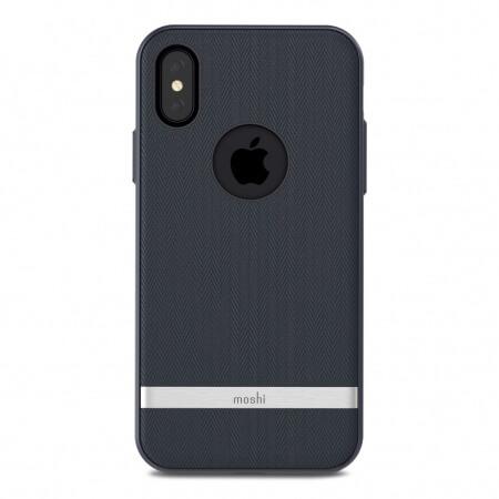 Хибриден удароустойчив кейс за iPhone XS, iPhone X (тъмносин) - Moshi Vesta Case | JAR Computers Хибриден удароустойчив кейс за iPhone XS, iPhone X (тъмносин) - Moshi Vesta Case