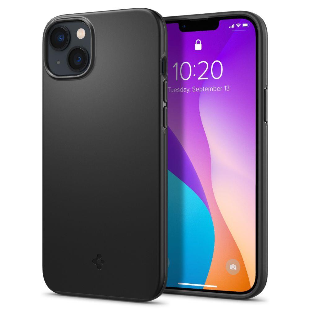 Качествен тънък матиран кейс за iPhone 14 Plus - Spigen Thin Fit Case (черен) | JAR Computers Качествен тънък матиран кейс за iPhone 14 Plus - Spigen Thin Fit Case (черен)