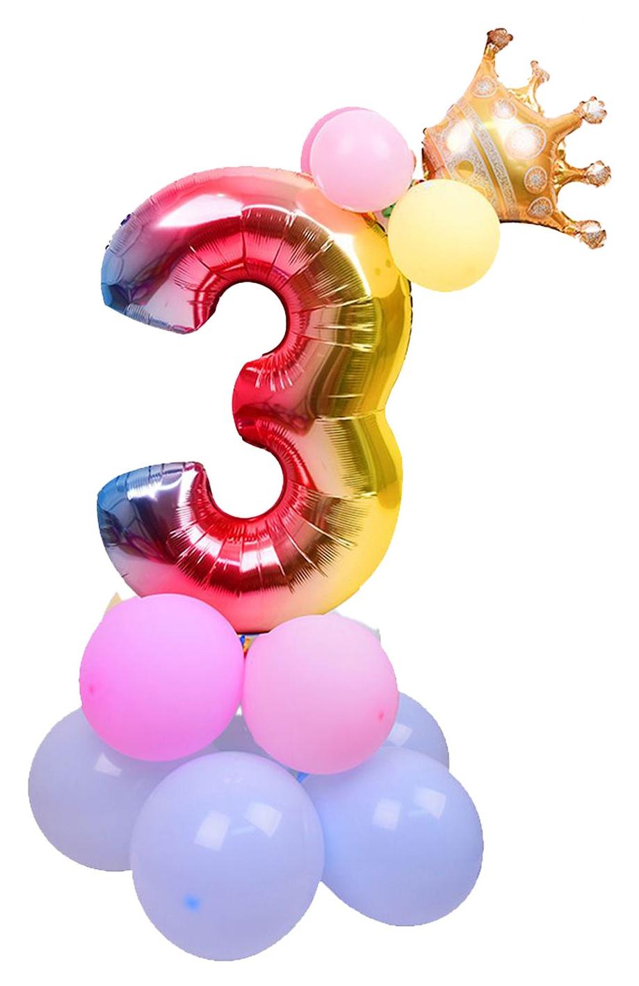 Комплект балони цифри 3 Party Go,115 см. 14 части | JAR Computers Комплект балони цифри 3 Party Go,115 см. 14 части