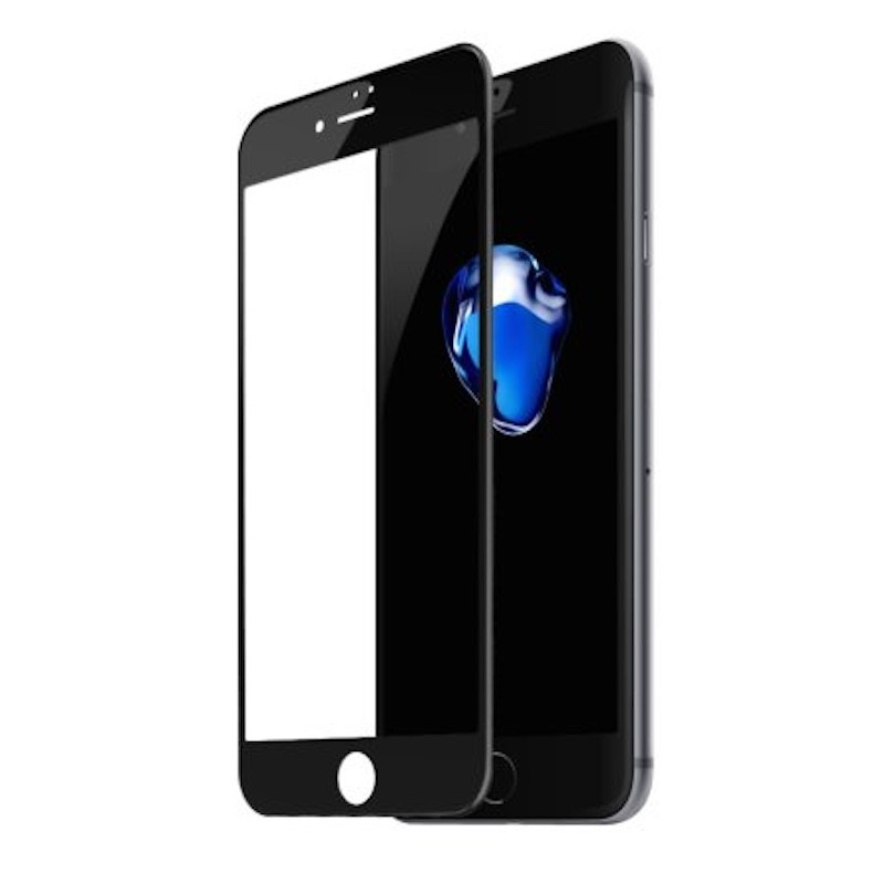 Premium Full Glue 6D Tempered Glass - обхващащо и ръбовете стъклено защитно покритие за дисплея на iPhone SE (2022), iPhone SE (2020) (черен)