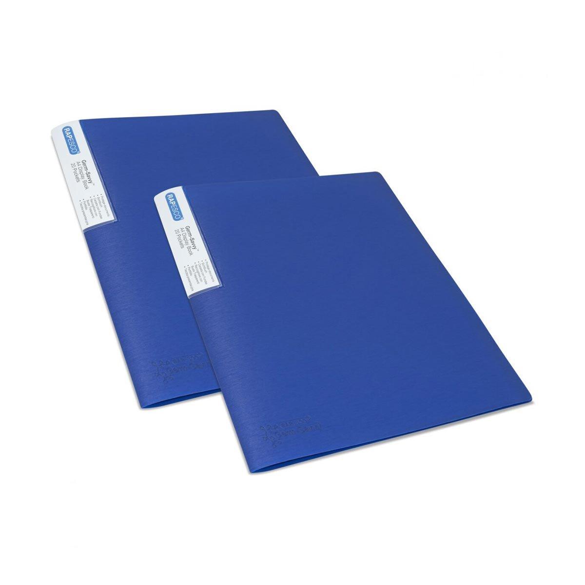 Rapesco Папка Germ-Savvy, PP, с 20 джоба, синя, 2 броя