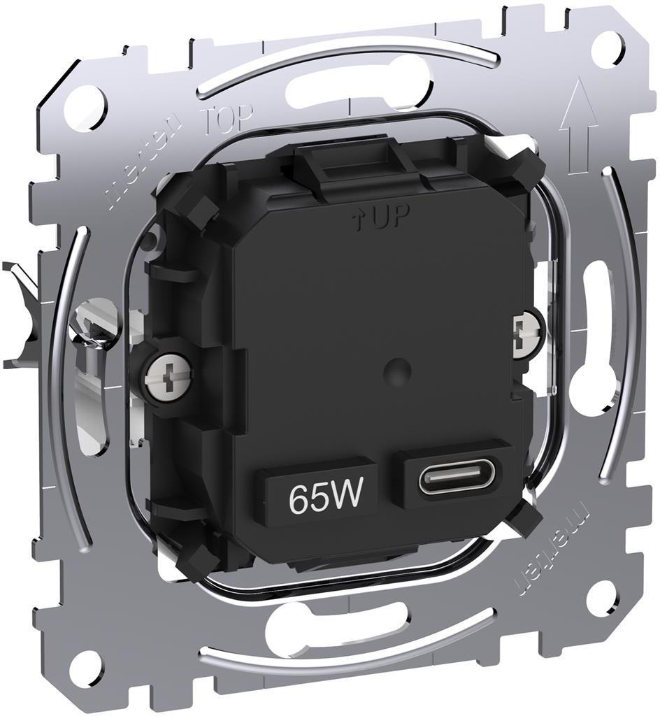 Розетка USB за зареждане тип C Power Delivery 65W механизъм Merten SE | JAR Computers Розетка USB за зареждане тип C Power Delivery 65W механизъм Merten SE