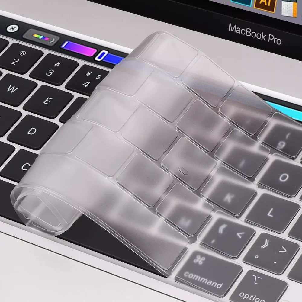 Силиконов протектор за клавиатурата на MacBook Air 13 M2 (2022), MacBook Pro 14, MacBook Pro 16 (2021) (EU стандарт) - JC Keyboard Silicone Cover (прозрачен-мат) | JAR Computers Силиконов протектор за клавиатурата на MacBook Air 13 M2 (2022), MacBook Pro 14, MacBook Pro 16 (2021) (EU стандарт) - JC Keyboard Silicone Cover (прозрачен-мат)