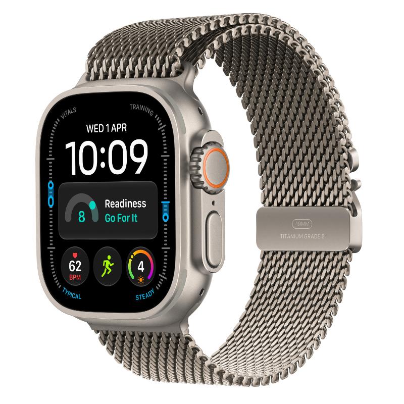 Смарт часовник Apple Watch Ultra 4 49mm Natural/Milanese M mja94 , 64 , Apple S11 64-bit Dual Core