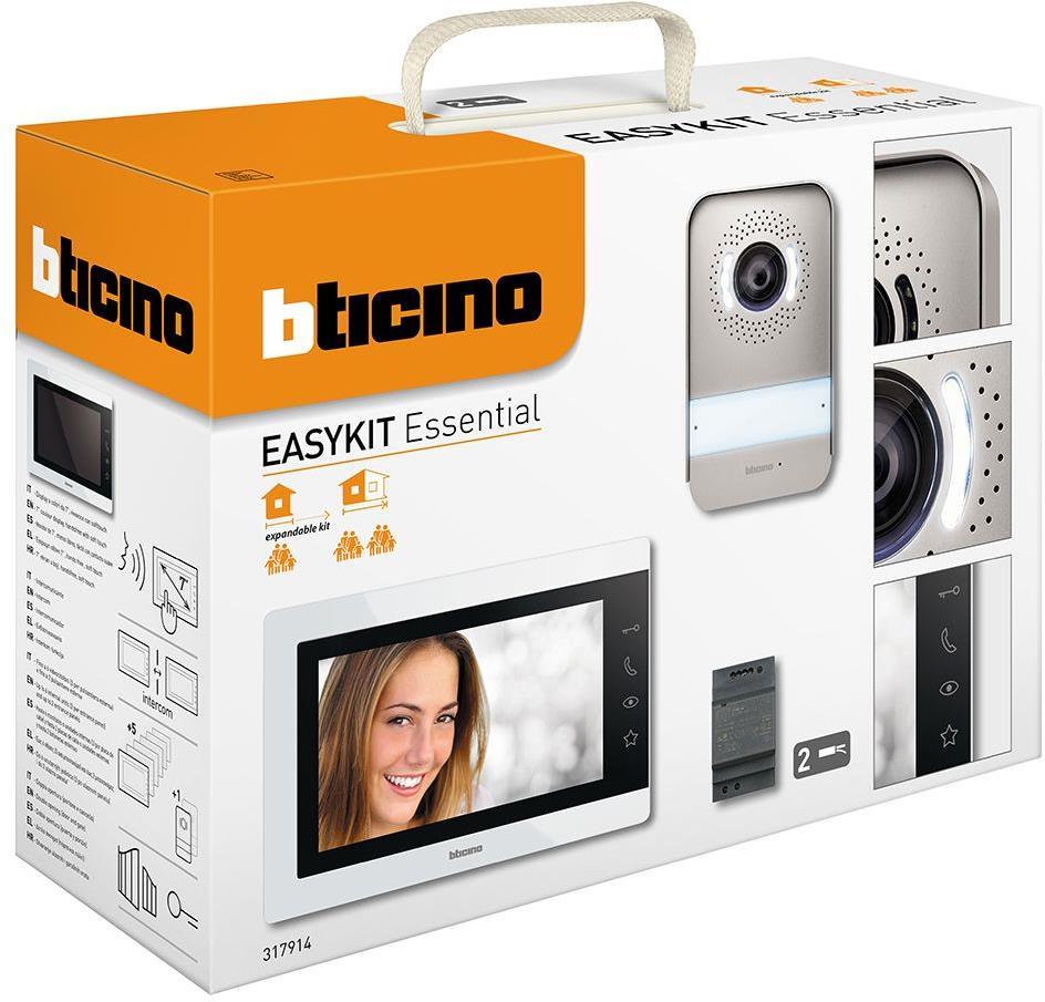Видео-домофон комплект Easy 7" дисплей с DIN захранване и входен панел 2f bticino | JAR Computers Видео-домофон комплект Easy 7" дисплей с DIN захранване и входен панел 2f bticino