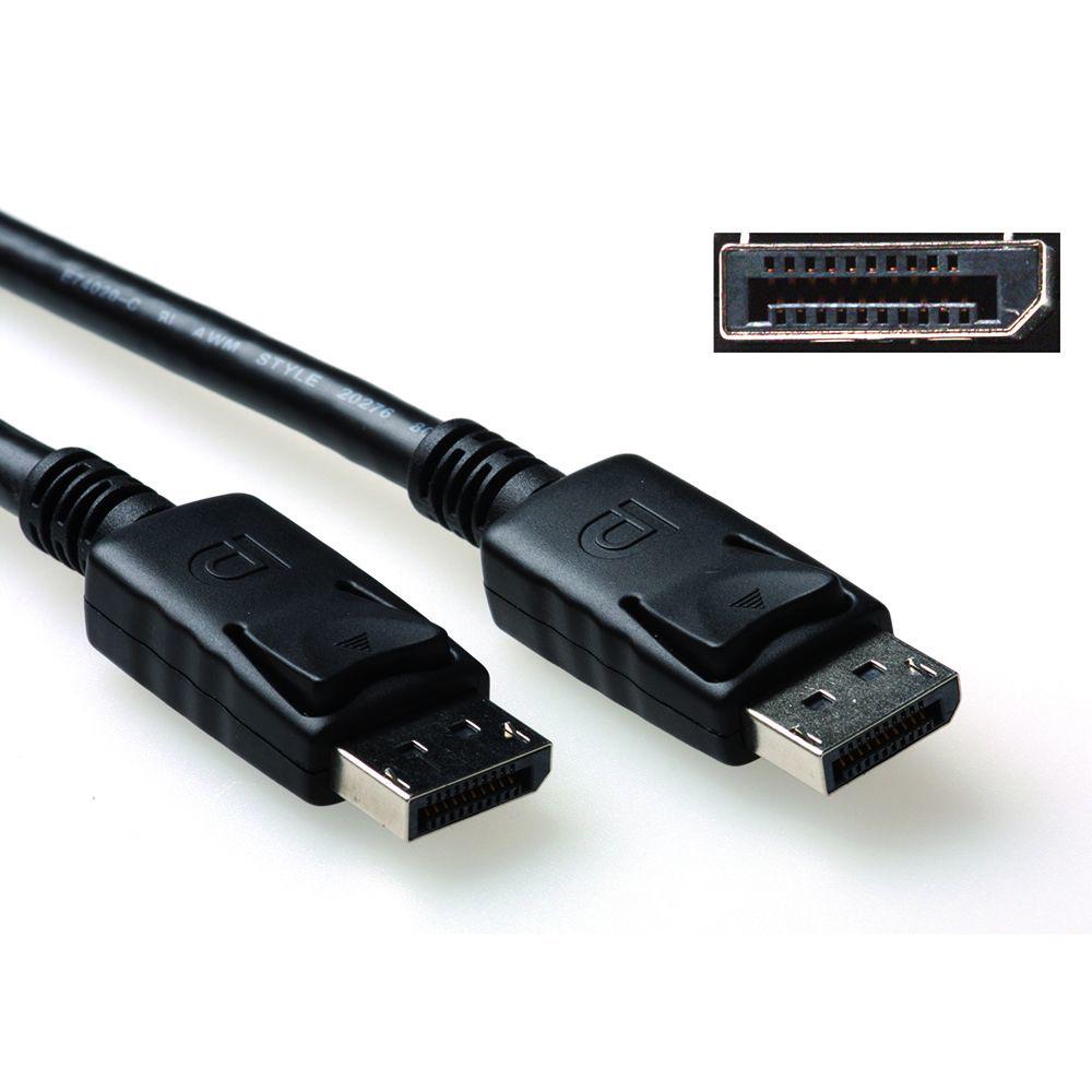 ACT AK3980 DisplayPort кабел, 2 м, 4K UHD 60Hz, Pin 20 свързан, черен | JAR Computers ACT AK3980 DisplayPort кабел, 2 м, 4K UHD 60Hz, Pin 20 свързан, черен