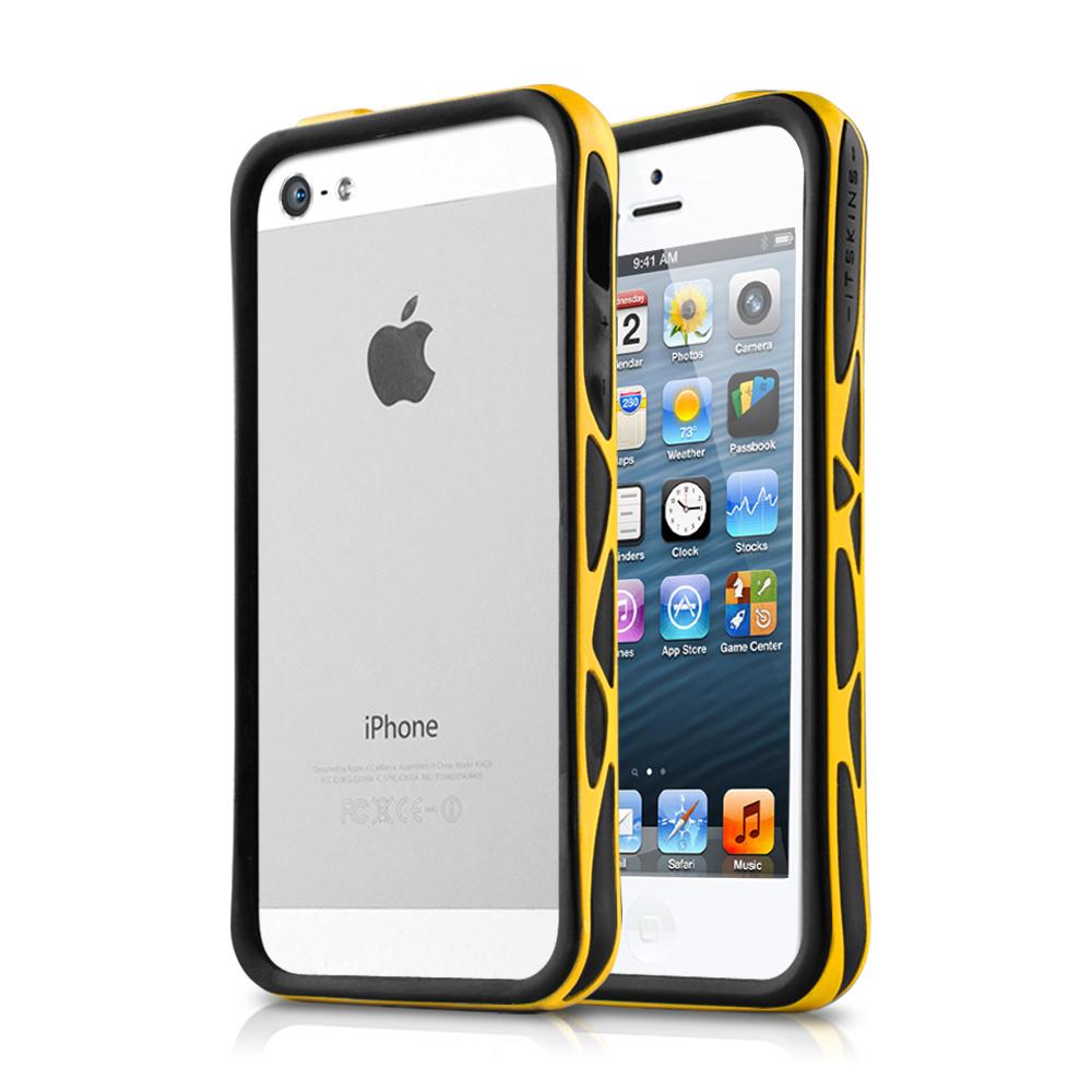 Хибриден бъмпер за iPhone 5S, iPhone 5, iPhone SE - Itskins Venum Bumper (черен-жълт) | JAR Computers Хибриден бъмпер за iPhone 5S, iPhone 5, iPhone SE - Itskins Venum Bumper (черен-жълт)