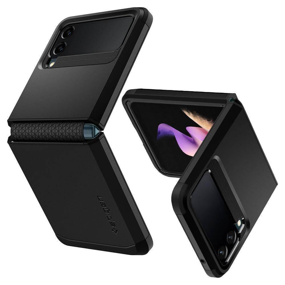 Хибриден кейс с най-висока степен на защита на Samsung Galaxy Z Flip 3 5G - Spigen Tough Armor Case (черен) | JAR Computers Хибриден кейс с най-висока степен на защита на Samsung Galaxy Z Flip 3 5G - Spigen Tough Armor Case (черен)