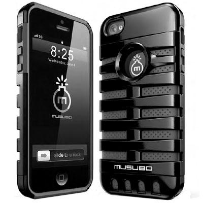 Хибриден кейс за iPhone 5, iPhone 5S, iPhone SE - Musubo Retro Case (черен) | JAR Computers Хибриден кейс за iPhone 5, iPhone 5S, iPhone SE - Musubo Retro Case (черен)