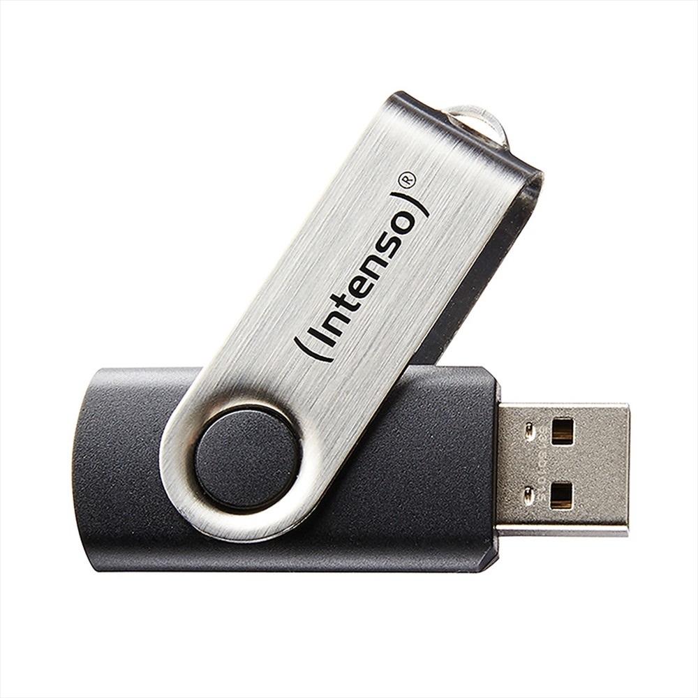INTENSO Basic Line 64GB USB 2.0 Flash Drive Black Silver (3503490) (INTE3503490)