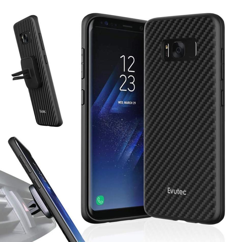 Кевларен кейс и магнитна поставка за Samsung Galaxy S8 - Evutec Karbon AER Series AFIX + Magnetic Mount (карбон) | JAR Computers Кевларен кейс и магнитна поставка за Samsung Galaxy S8 - Evutec Karbon AER Series AFIX + Magnetic Mount (карбон)