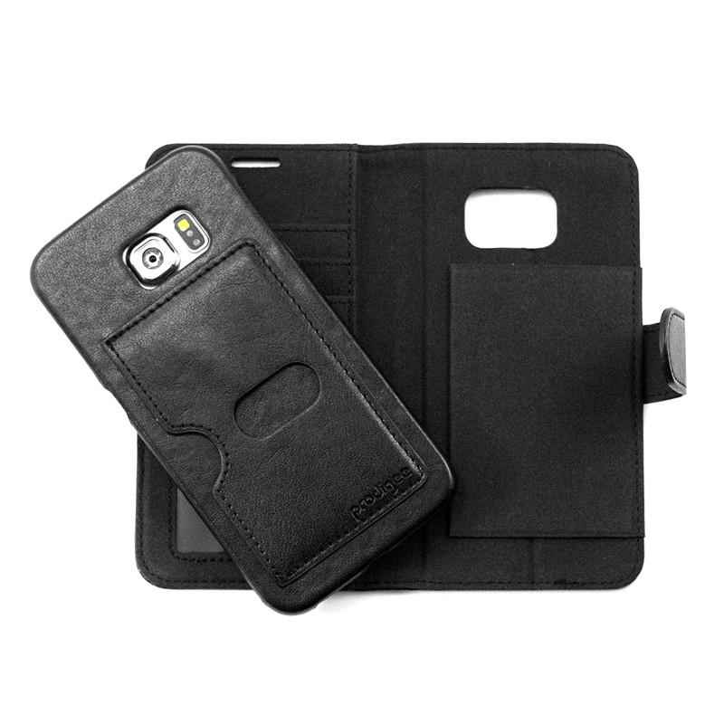 Кожен калъф, тип портфейл с отделящ се кейс и поставка за Samsung Galaxy S6 Edge - Prodigee Wallegee+ Case (черен) | JAR Computers Кожен калъф, тип портфейл с отделящ се кейс и поставка за Samsung Galaxy S6 Edge - Prodigee Wallegee+ Case (черен)