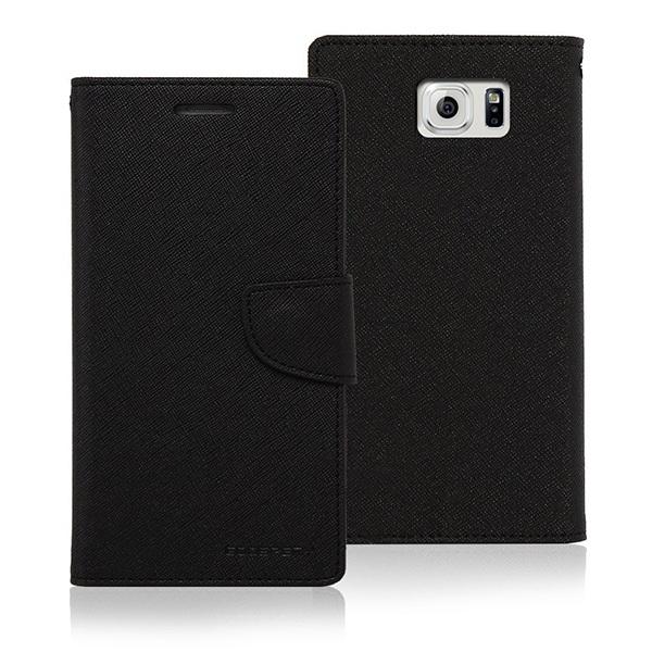 Кожен калъф, тип портфейл за Samsung Galaxy S6 Edge - Mercury Goospery Fancy Diary Case (черен) | JAR Computers Кожен калъф, тип портфейл за Samsung Galaxy S6 Edge - Mercury Goospery Fancy Diary Case (черен)