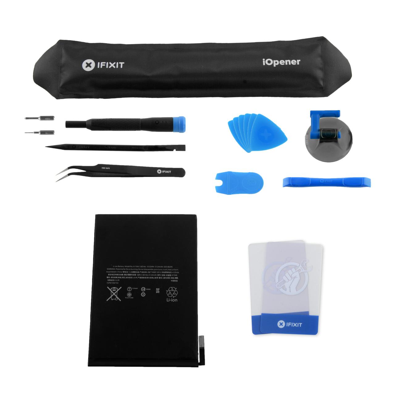 Комплект батерия и инструменти за смяна на батерията за iPad Mini 4 - iFixit iPad Mini 4 Battery Fix Kit | JAR Computers Комплект батерия и инструменти за смяна на батерията за iPad Mini 4 - iFixit iPad Mini 4 Battery Fix Kit