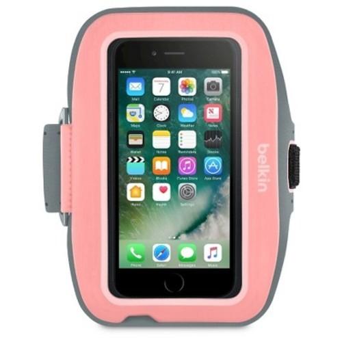Неопренов спортен калъф за ръка за iPhone 8 Plus, iPhone 7 Plus, iPhone 6S Plus, iPhone 6 Plus - Belkin Sport Armband Sport-Fit Plus (розов-сив) | JAR Computers Неопренов спортен калъф за ръка за iPhone 8 Plus, iPhone 7 Plus, iPhone 6S Plus, iPhone 6 Plus - Belkin Sport Armband Sport-Fit Plus (розов-сив)