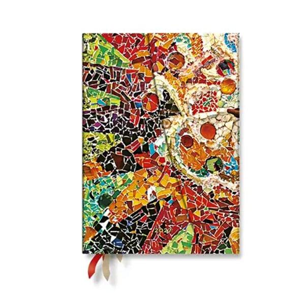 Paperblanks Планер Gaudi's Sun, Midi, хоризонтален, твърда корица, 88 листа, за 2027 година