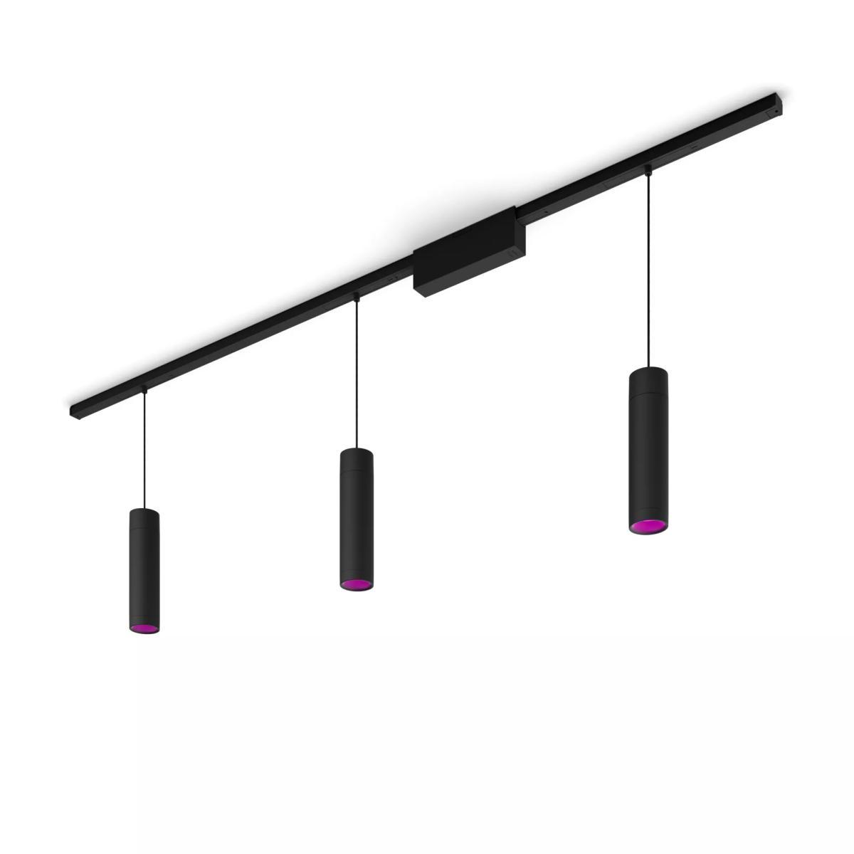 Philips Hue White and colour ambience Perifo straight ceiling base kit (3 pendants) | JAR Computers Philips Hue White and colour ambience Perifo straight ceiling base kit (3 pendants)