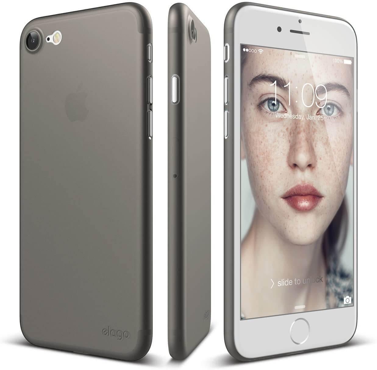 Тънък полипропиленов кейс (0.3 mm) и HD покритие за iPhone 8, iPhone 7 - Elago Inner Core Case (сив) | JAR Computers Тънък полипропиленов кейс (0.3 mm) и HD покритие за iPhone 8, iPhone 7 - Elago Inner Core Case (сив)