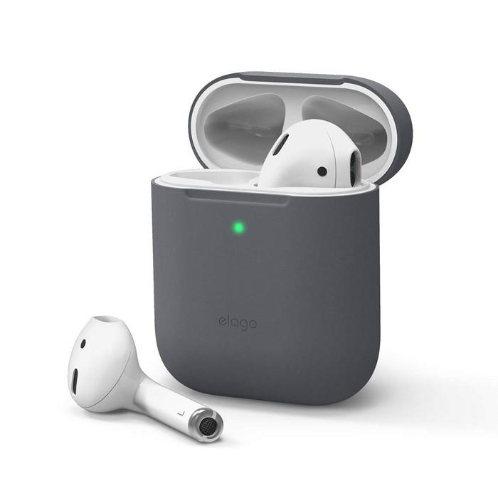 Тънък силиконов калъф за Apple Airpods и Apple Airpods 2 with Wireless Charging Case (тъмносив) - Elago Airpods Skinny Silicone Case | JAR Computers Тънък силиконов калъф за Apple Airpods и Apple Airpods 2 with Wireless Charging Case (тъмносив) - Elago Airpods Skinny Silicone Case