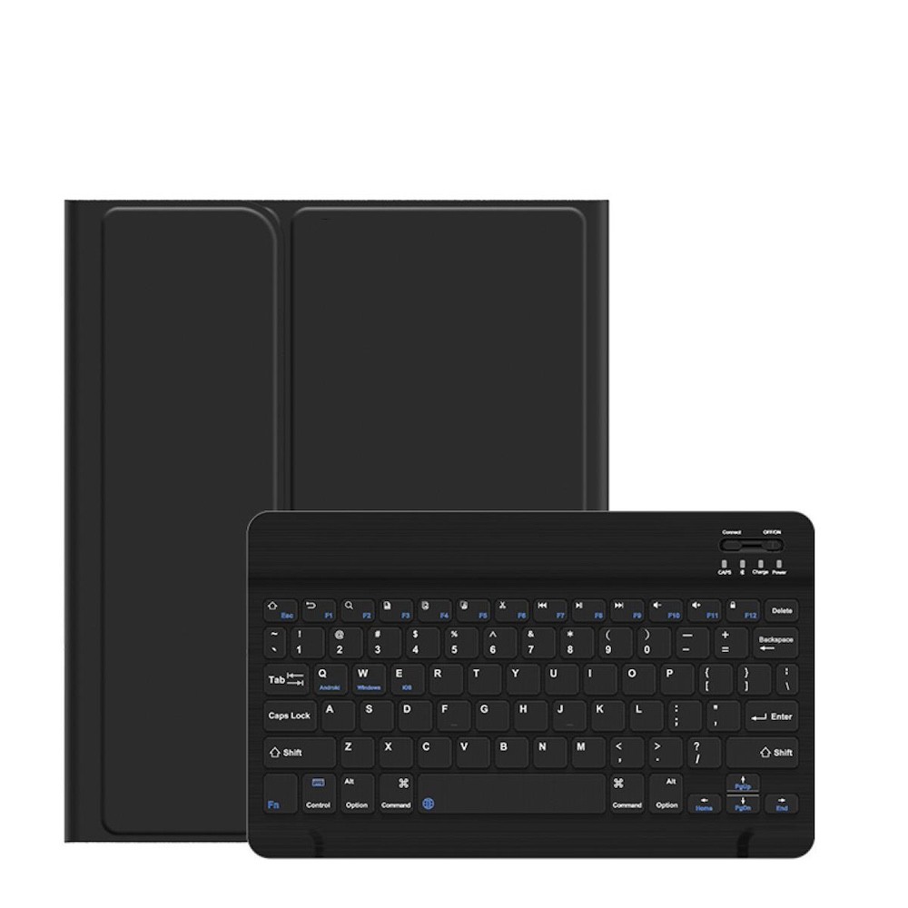 USAMS Winro Case and Bluetooth Keyboard - кожен калъф и безжична блутут клавиатура за iPad Air 5 (2022), iPad Air 4 (2020) (черен)