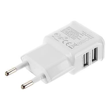 Захранване за ел. мрежа с 2 USB изхода за смартфони и таблети - Qualitas Dual USB Travel Charger (2000 mAh) | JAR Computers Захранване за ел. мрежа с 2 USB изхода за смартфони и таблети - Qualitas Dual USB Travel Charger (2000 mAh)