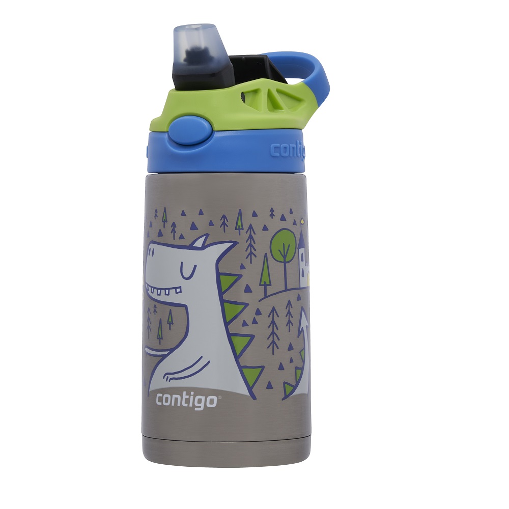 Детска бутилка CONTIGO Easy Clean, неръждаема стомана, 380 мл, Fire Dragon