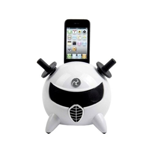 Док станция и спийкър за iPhone и iPod - Amethyst White Ninja (бяла нинджа) | JAR Computers Док станция и спийкър за iPhone и iPod - Amethyst White Ninja (бяла нинджа)